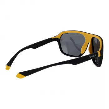 Polaroid PLD2152S58PGC Unisex Rechteck-Sonnenbrille - Grauer Rahmen, Graue polarisierte Gläser, UV400