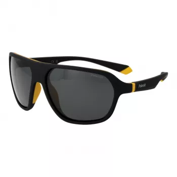 Polaroid PLD2152S58PGC Unisex Rechteck-Sonnenbrille - Grauer Rahmen, Graue polarisierte Gläser, UV400