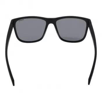 Polaroid PLD2155S57003 Herren-Rechteck-Sonnenbrille - Schwarzer Rahmen, graue polarisierte Gläser