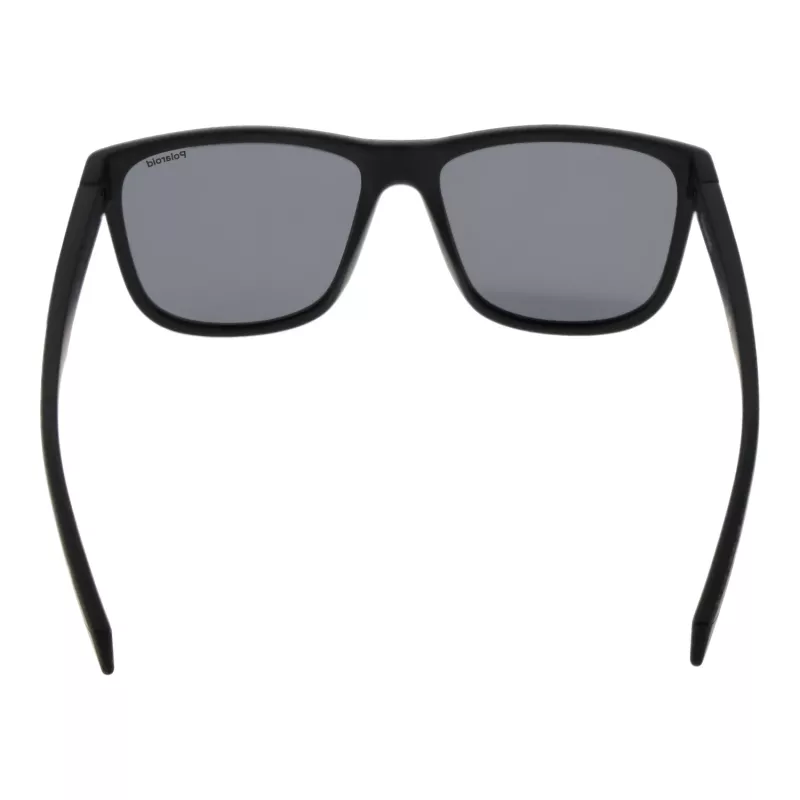 Polaroid PLD2155S57003 Herren-Rechteck-Sonnenbrille - Schwarzer Rahmen, graue polarisierte Gläser
