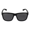 Polaroid PLD2155S57003 Herren-Rechteck-Sonnenbrille - Schwarzer Rahmen, graue polarisierte Gläser