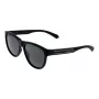 Polaroid PLD2156S56003 Unisex Rechteck-Sonnenbrille - Schwarzer Rahmen, Graue polarisierte TAC-Gläser, UV400-Schutz