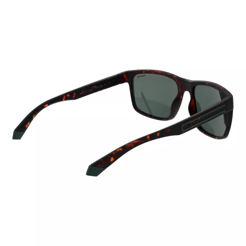Polaroid PLD2157S57HGC Herren Rechteckige Sonnenbrille - Havanna Rahmen, Grüne Polarisierte Gläser