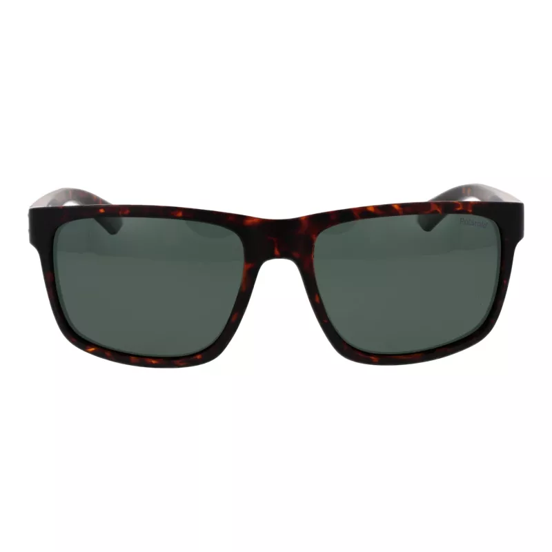 Polaroid PLD2157S57HGC Herren Rechteckige Sonnenbrille - Havanna Rahmen, Grüne Polarisierte Gläser