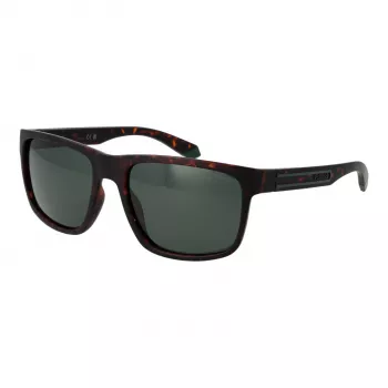Polaroid PLD2157S57HGC Herren Rechteckige Sonnenbrille - Havanna Rahmen, Grüne Polarisierte Gläser