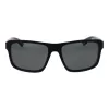 POLAROID PLD2158S58807 Herren Polarized Sonnenbrille, Rechteckig, Schwarzer Rahmen, Graue Gläser, 58mm