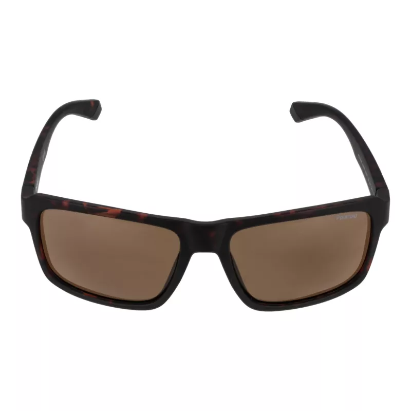 Polaroid PLD2158S58HGC Herren Rechteck-Sonnenbrille - Schwarzer Rahmen Graue Polarisierte Gläser 58mm