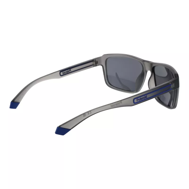 POLAROID PLD2158S58RIW Herren Polarized Sonnenbrille - Schwarzes Gestell, graue Gläser, 58 mm