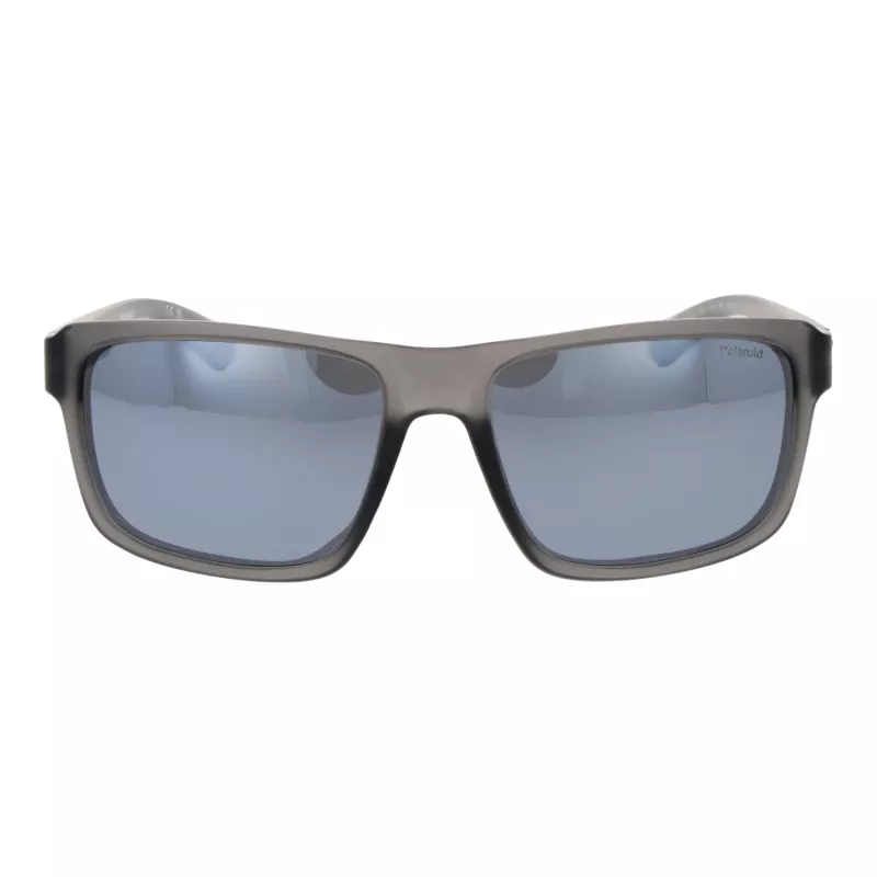 POLAROID PLD2158S58RIW Herren Polarized Sonnenbrille - Schwarzes Gestell, graue Gläser, 58 mm