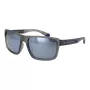 POLAROID PLD2158S58RIW Herren Polarized Sonnenbrille - Schwarzes Gestell, graue Gläser, 58 mm