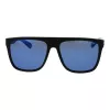 POLAROID PLD2162S580VK Herren-Rechteck-Sonnenbrille - Schwarzer Rahmen, Graue polarisierte Gläser, 58 mm