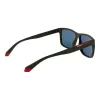 Polaroid PLD2164S58TBO Herren Rechteck-Sonnenbrille - Havana Rahmen Grüne Polariserte Gläser 58mm