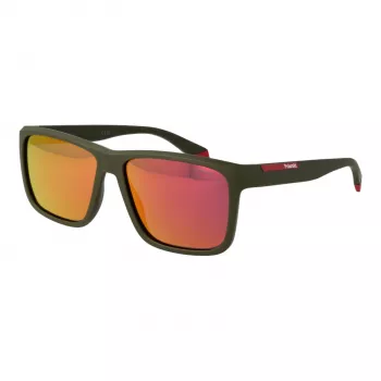 Polaroid PLD2164S58TBO Herren Rechteck-Sonnenbrille - Havana Rahmen Grüne Polariserte Gläser 58mm