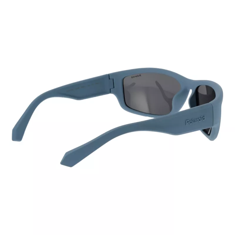 POLAROID PLD2166S62FLL Herren Rechteck-Sonnenbrille - Schwarzer Rahmen Graue Polarisierte Gläser 62/17/130 mm