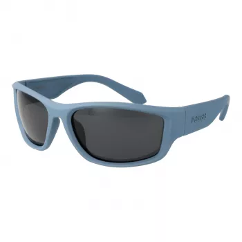 POLAROID PLD2166S62FLL Herren Rechteck-Sonnenbrille - Schwarzer Rahmen Graue Polarisierte Gläser 62/17/130 mm