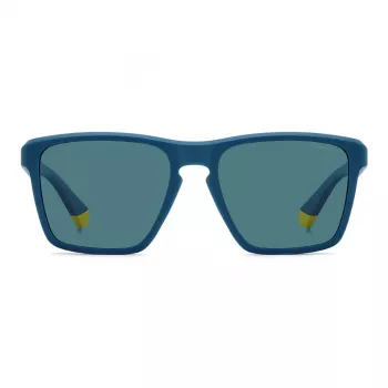 Polaroid PLD2167S2FN Herren-Sonnenbrille im Quadrat - Schwarzer Rahmen, graue polarisierte Gläser
