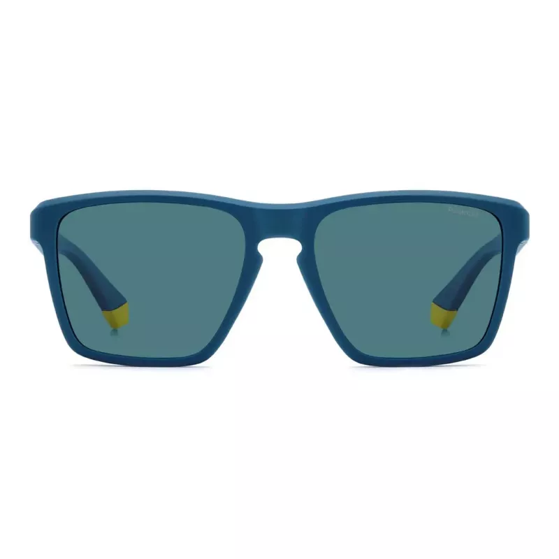Polaroid PLD2167S2FN Herren-Sonnenbrille im Quadrat - Schwarzer Rahmen, graue polarisierte Gläser