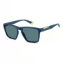 Polaroid PLD2167S2FN Herren-Sonnenbrille im Quadrat - Schwarzer Rahmen, graue polarisierte Gläser