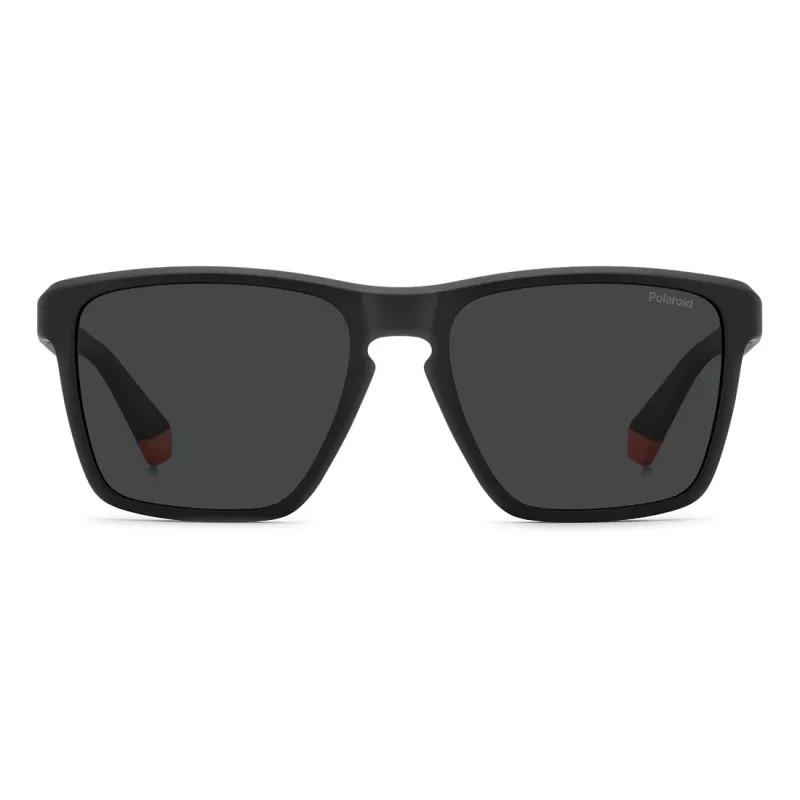 Polaroid PLD2167SRC2 Herren-Rechteck-Sonnenbrille - Schwarzer Rahmen, graue polarisierte Gläser