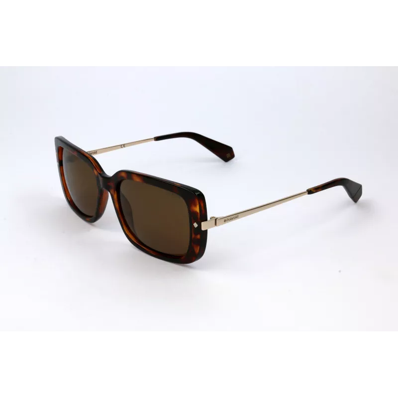 Polaroid PLD4075-S-86 Damen-Sonnenbrille Square Havana Braun Polarisiert