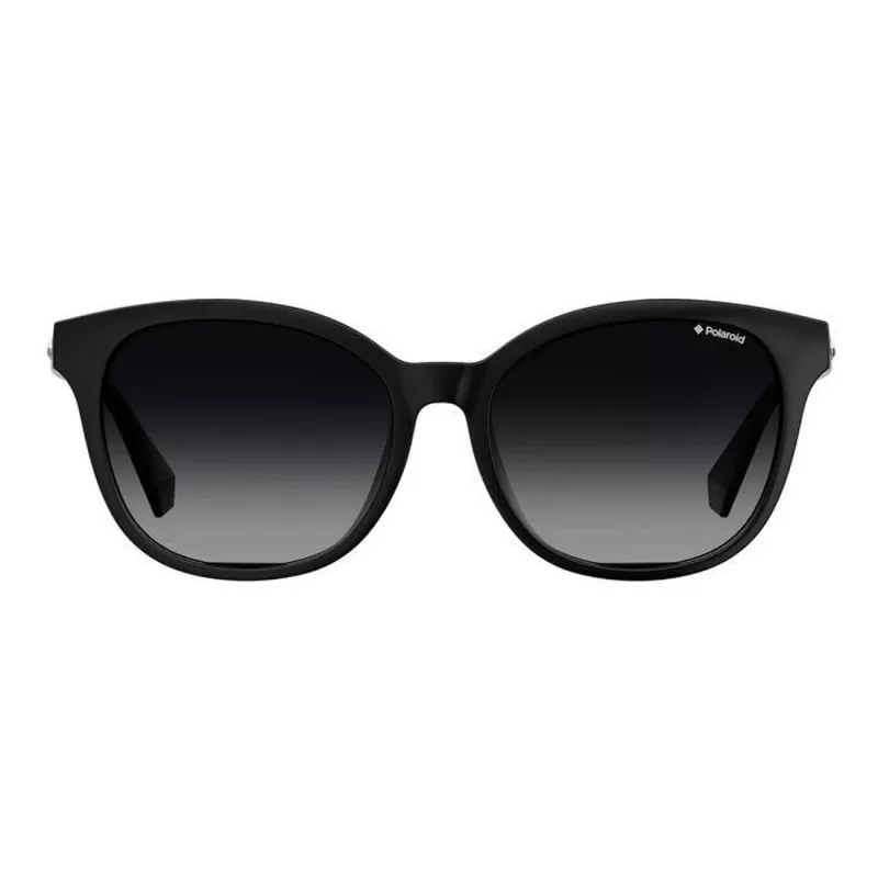 POLAROID PLD4089FS807 Damen-Sonnenbrille - Schwarzer Rahmen, graue polarisierte Gläser, 55 mm
