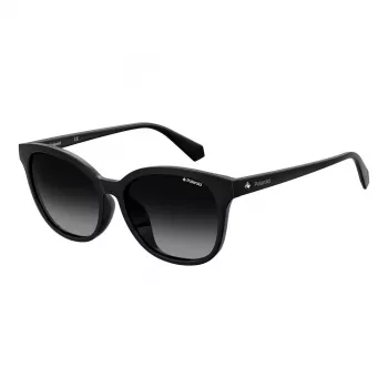 POLAROID PLD4089FS807 Damen-Sonnenbrille - Schwarzer Rahmen, graue polarisierte Gläser, 55 mm