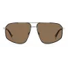 Polaroid PLD4118SX85KS Herren-Sonnenbrille, eckig - Havanna-Gestell, braune polarisierte Gläser - 59 mm