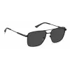POLAROID PLD4134SX807M Herren Polarized Sonnenbrille - Schwarzer Rahmen Graue Gläser 57mm
