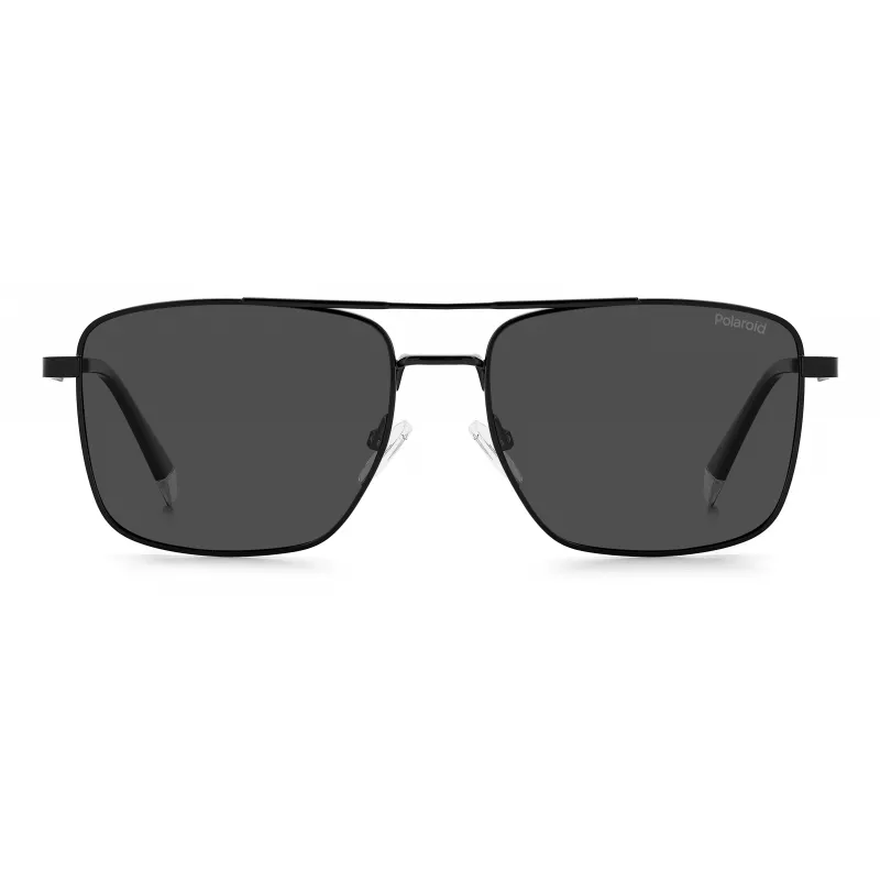 POLAROID PLD4134SX807M Herren Polarized Sonnenbrille - Schwarzer Rahmen Graue Gläser 57mm