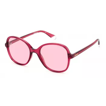 Polaroid PLD4136SMU1 Damen-Sonnenbrille Havana Rahmen Grüne Gläser 54mm