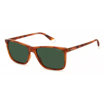 POLAROID PLD4137S0UC Herren Polarized Sonnenbrille - Schwarzer Rahmen Graue Gläser 58mm