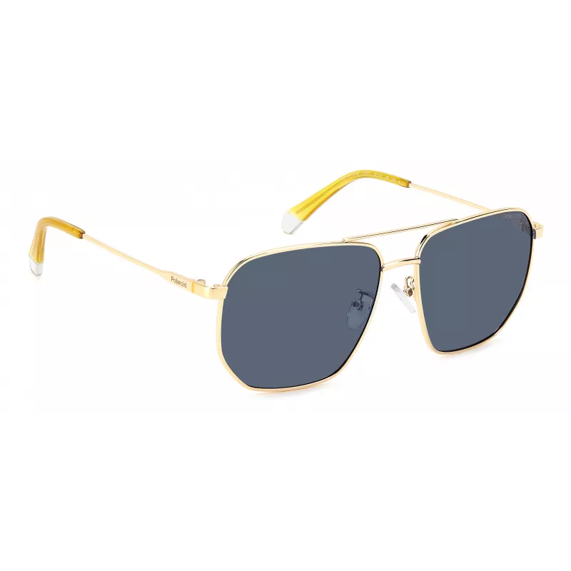 Polaroid PLD4141GSXLKS Herren-Sonnenbrille, eckig, matt schwarz, grau, polarisiert