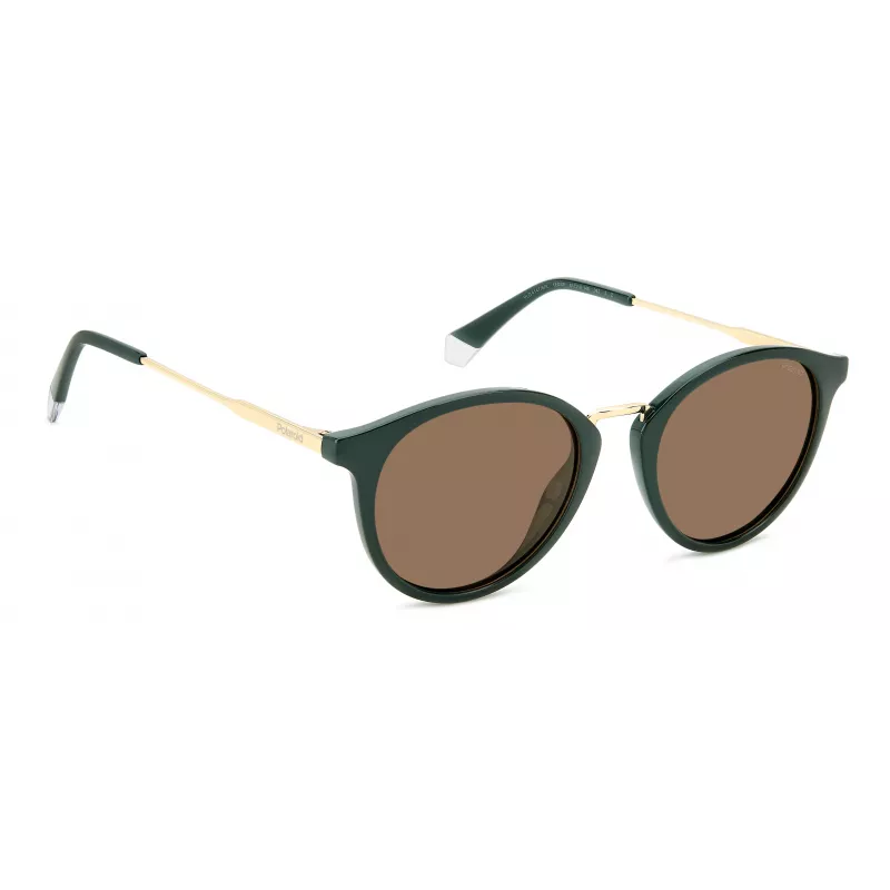 POLAROID PLD4147SX1EDF Unisex Rechteckige Sonnenbrille - Schwarzer Rahmen Graue Polarisierte Gläser 51mm
