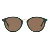 POLAROID PLD4147SX1EDF Unisex Rechteckige Sonnenbrille - Schwarzer Rahmen Graue Polarisierte Gläser 51mm