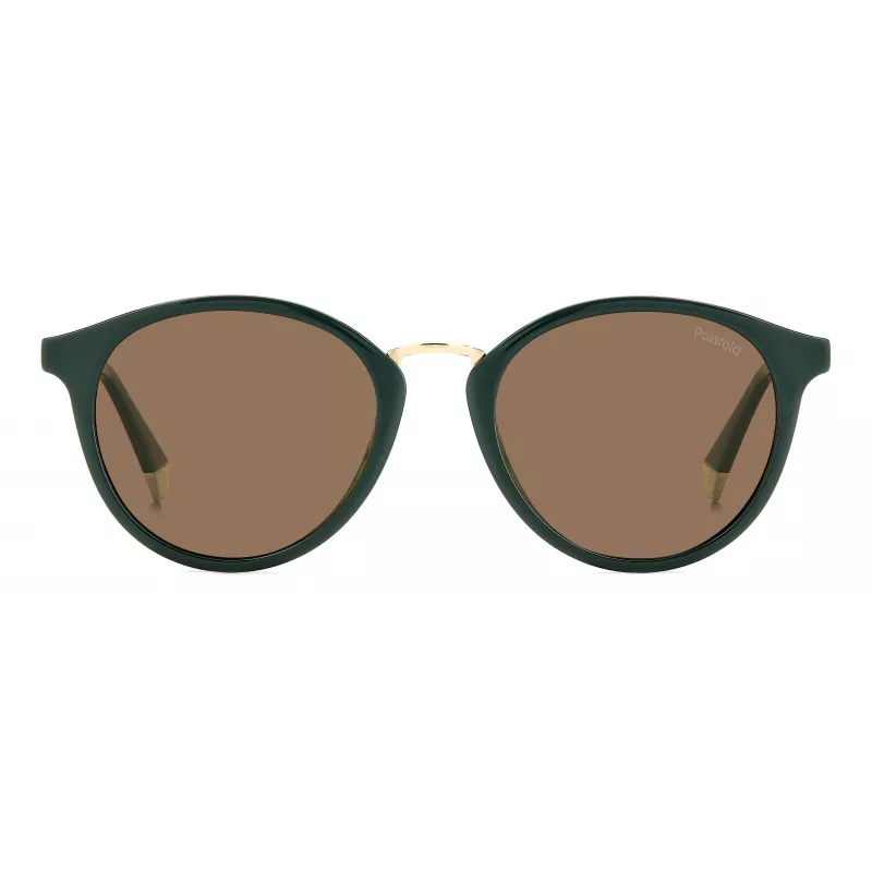 POLAROID PLD4147SX1EDF Unisex Rechteckige Sonnenbrille - Schwarzer Rahmen Graue Polarisierte Gläser 51mm