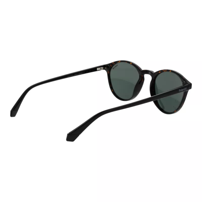 Polaroid PLD4153S50086 Herren eckige Havanna Acetat-Sonnenbrille mit grauen polarisierten Gläsern