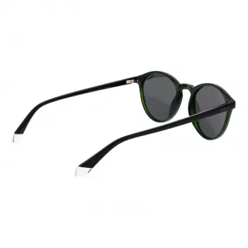 POLAROID PLD4153S501ED Herren eckige Sonnenbrille - Schwarzer Rahmen, graue polarisierte Gläser, 50/21/145 mm