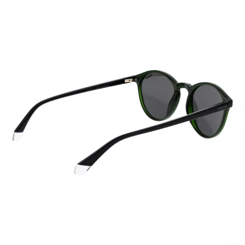 POLAROID PLD4153S501ED Herren eckige Sonnenbrille - Schwarzer Rahmen, graue polarisierte Gläser, 50/21/145 mm