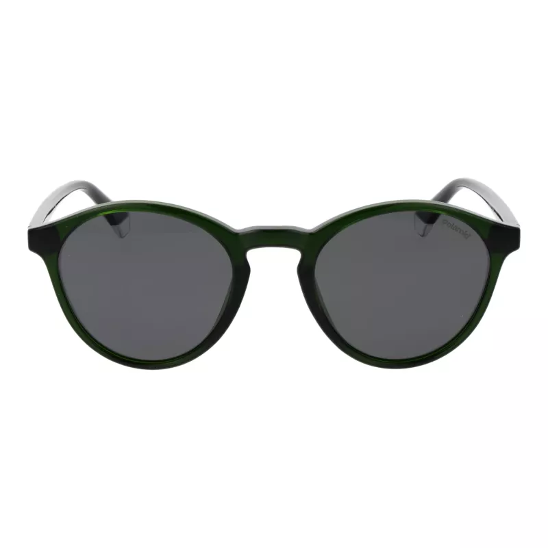 POLAROID PLD4153S501ED Herren eckige Sonnenbrille - Schwarzer Rahmen, graue polarisierte Gläser, 50/21/145 mm