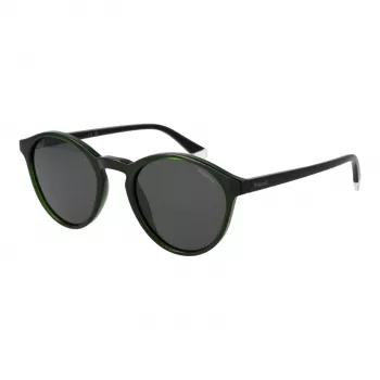 POLAROID PLD4153S501ED Herren eckige Sonnenbrille - Schwarzer Rahmen, graue polarisierte Gläser, 50/21/145 mm