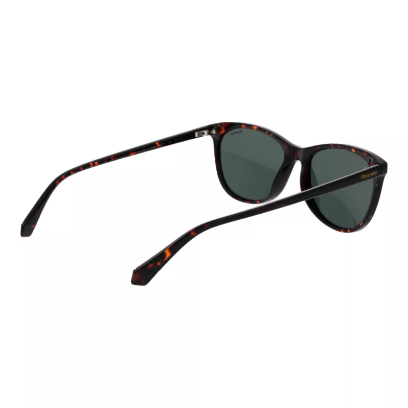 POLAROID PLD4161S55086 Damen Rechteck-Sonnenbrille - Havanna Schildpatt Rahmen, Braune Polarisierte Gläser, 55mm