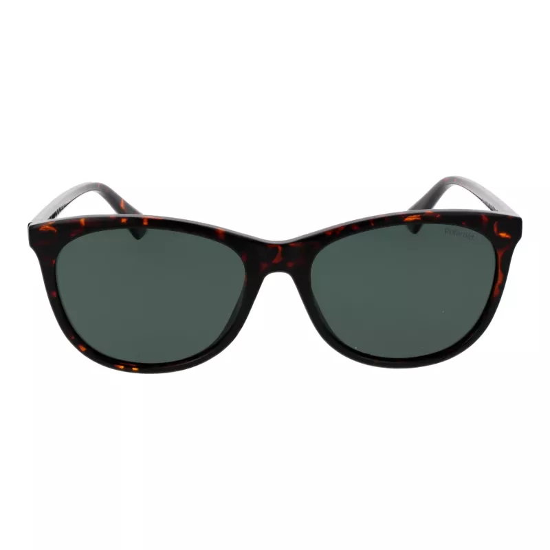 POLAROID PLD4161S55086 Damen Rechteck-Sonnenbrille - Havanna Schildpatt Rahmen, Braune Polarisierte Gläser, 55mm