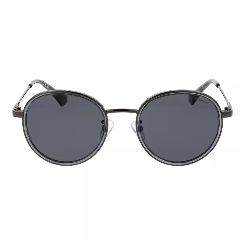 Polaroid PLD4173GSX51K Unisex Square Sunglasses - Black Frame Grey Polarized Lens 51mm