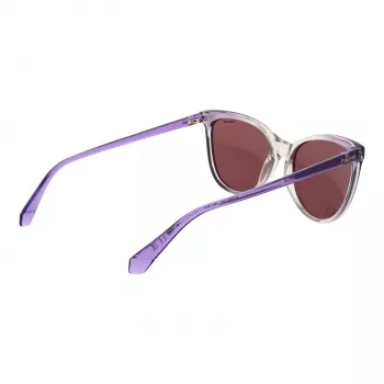 Polaroid PLD4179S55B3V Damen-Rechteck-Sonnenbrille - Havanna-Acetat-Rahmen, braune polarisierte Gläser