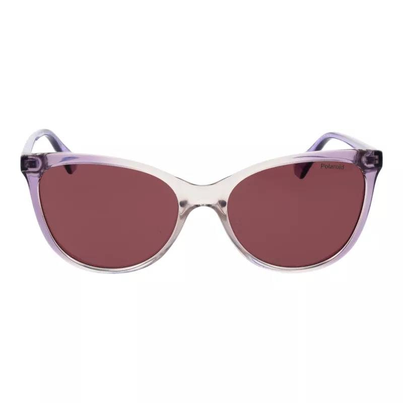 Polaroid PLD4179S55B3V Damen-Rechteck-Sonnenbrille - Havanna-Acetat-Rahmen, braune polarisierte Gläser