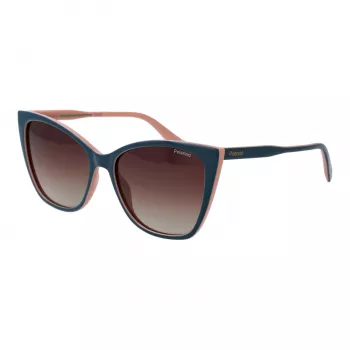 POLAROID PLD4181S56DB1 Damen Rechteck-Sonnenbrille Havana Braun Polarisiert UV400