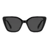 Polaroid PLD4189S807 Damen-Rechteck-Sonnenbrille - Schwarzer Rahmen, graue polarisierte Gläser, 53 mm