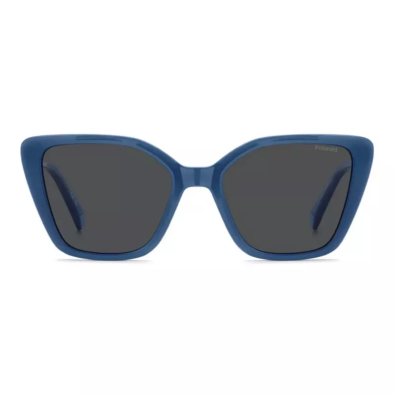 Polaroid PLD4189SMVU Damen-Sonnenbrille - Schwarzer Rahmen, graue polarisierte Gläser, 53 mm