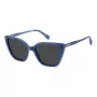 Polaroid PLD4189SMVU Damen-Sonnenbrille - Schwarzer Rahmen, graue polarisierte Gläser, 53 mm