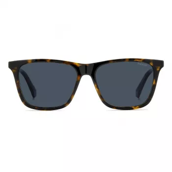 Polaroid PLD4190S086 Herren Rechteckige Havana Sonnenbrille mit Polarisierenden Braunen Gläsern